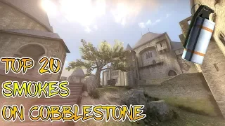 CS:GO - Top 20 Smokes on COBBLESTONE !!!