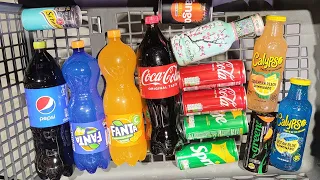 Super shopping: coca-cola, cocacola, sprite, fanta, 7up, pepsi, mountain dew schweppes, 7 Up, Mentos