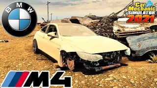 Relaxing ASMR Full Restoration Abandoned 2014 BMW M4 in Car Mechanic Simulator 2021