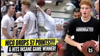 Nico Mannion Drops INSANE 57 Points & Hits CRAZY GAME WINNER On Senior Night!!!! BEST PG!?