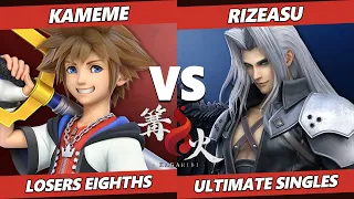 Kagaribi 6 Top 8 - Kameme (Sora, Sheik, Mega Man) Vs. Rizeasu (Sephiroth, Byleth) SSBU Ultimate