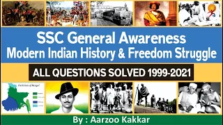 Modern Indian History all  Previous Year SSC GK questions in one Video