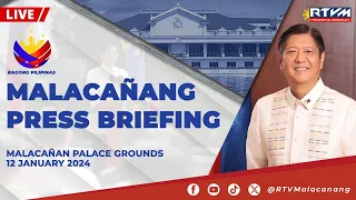 Malacañang Press Briefing 01/12/2024