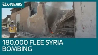 180,000 flee homes in Syria during fight for control of Idlib | ITV News