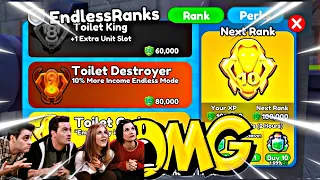 😱How To Rank 1 to MAX RANK! (Toilet Tower Defense) Roblox..!