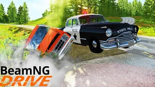 BeamNG drive ПОБЕГ ОТ КОПОВ!