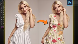 How to Add Patterns to Clothing in Photoshop | Putting Any Design on a Dress using Photoshop