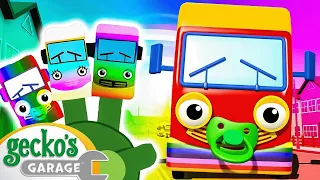 Rainbow Baby Truck Where Are You? | Gecko 2D | Learning Videos for Kids