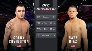 КОЛБИ КОВИНГТОН VS НЕЙТ ДИАЗ UFC 4 CPU VS CPU