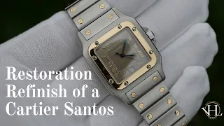 Restoration Refinish of a Cartier Santos (Polishing, Sanding, Buffing) | ASMR