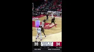 Derek Simpson Dishes to Dean Reiber and He Throws it Down vs.Maryland | Rutgers Men's Basketball