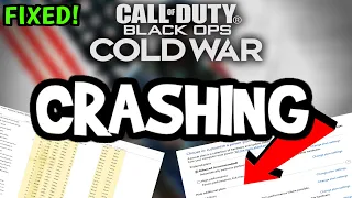 How To Fix COD COLD WAR Crashing! (100% FIX)