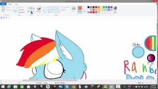 Speedpaint Ms Paint- Rainbowdash (Taking Request)