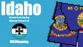 Idaho - Small Scale US State Flag Map Minecraft Tutorial [Part 35]