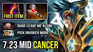 NEW 7.23 IMBA MID SKYWRATH 100% Deleted Pro Invoker in 2s with First Item Veil Crazy Magic Buff DotA