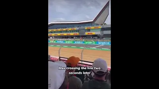 Silverstone crowd reaction on Max Verstappen taking away Lando Norris pole