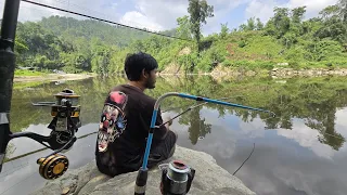 fishing in a beautiful weather || in search of Big monster fish in || Hoj #fishingvideo #masheer