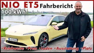 NIO ET5 - Besser als Tesla Model 3 Ioniq 6 oder BMW i4? Reichweite Fahren Test Review Deutsch 2023
