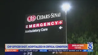 CHP officer shot, hospitalized in critical condition