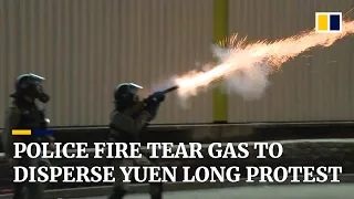 Hong Kong protest marking 3 months since Yuen Long attack descends into chaos