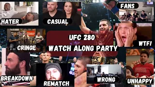 Every Reaction : Islam Makhachev vs Charles Oliviera UFC 280 | UFC Official Watch Party #reaction