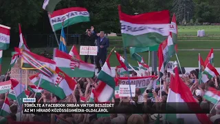 Törölte a Facebook Orbán Viktor beszédét az M1 Híradó közösségi oldaláról