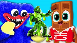 😱 Добрый ХАГИ ВАГИ подарил мне СЛАЙМ в виде Аниматроника МОНТИ из FNAF 9 в Реальной Жизни!