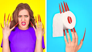 LONG HAIR AND LONG NAIL PROBLEMS || Awesome Situations In Real Life by 123 GO!