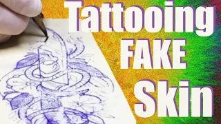 ✅ HOW TO TATTOO FAKE SKIN!! FOR BEGINNERS 👀