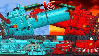Эволюция Гибридов Ледяной Густав vs Адский Густав - Мультики про танки