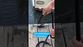 Tying a Cleat Hitch like a Pro in Under 10 seconds -- Simple Boating Knots. #boating #boat #boats