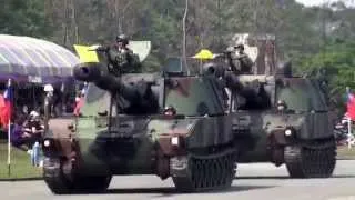 2014全民國防湖口基地開放 ROC ARMY M109A2 self-propelled howitzer 自走砲車分列式