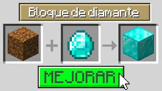 Minecraft PERO puedo MEJORAR CUALQUIER BLOQUE 😱 RETO INVICTOR y LOS COMPAS