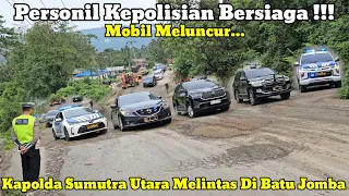 Personil Polisi Bersiaga || Kapolda Sumut Melintas Dan Mobil Meluncur Di Batu Jomba