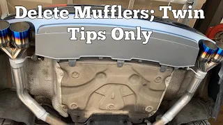 2014 Audi C7 S6 / S7 Exhaust Muffler Delete Before & After