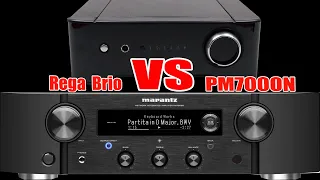 REGA BRIO vs Marantz PM7000N Integrated Amp / KEF R3 Bookshelf Speakers