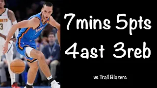 Poku Aleksej Pokusevski okcthunder vs Portland Trail Blazers Highlights