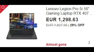 Lenovo Legion Pro 5i 16" Gaming Laptop RTX 4070 8GB i9-13900HX 16GB RAM 1TB SSD