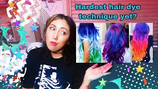 Rainbow High Hair Dye mermaid and galaxy hair techniques!