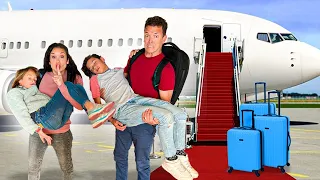 SNEAKING our Kids onto the PLANE *HUGE Spring Break Trip*