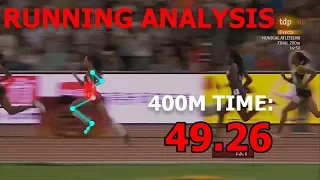 Running Analysis: Running the 400m In Under 50 Sec (Allyson Felix)