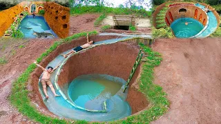 Top 3 The Best Video Build Swimming Pool Water Slide Around Secret Underground House