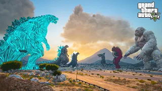 Godzilla Earth, Godzilla Minus One and  Godzilla Space vs Scarking Team - GTA 5 Mods