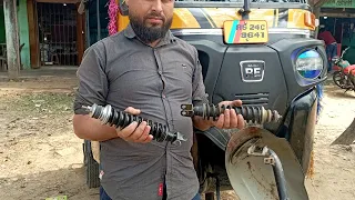 Bajaj Auto rickshaw🛺// Bajaj auto rickshaw ka front shocker change Auto rickshaw compact 4-stok