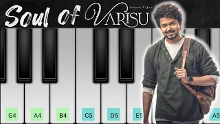 SOUL OF VARISU Piano Cover Notes | Amma Song Keyboard Tutorial | Walkband Tamil Songs #Varisu
