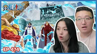 LUFFY VS ADMIRALS!! | One Piece Episode 474 Couples Reaction & Discussion