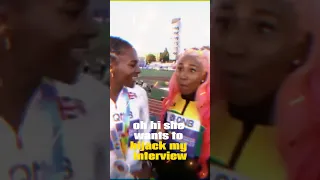 Shellyann Fraser Pryce And Dina Asher Smith FUNNY Interview #shortsfeed #trackandfield2023