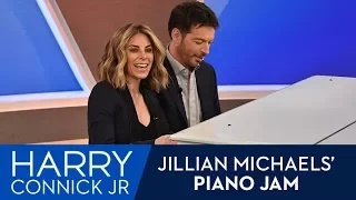 Harry Teaches Jillian Michaels To Play Piano