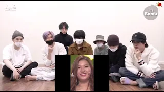 bts reaction to sana tiktok