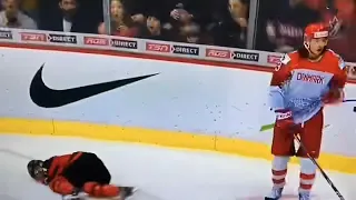 Maxime Comtois Diving Against Denmark